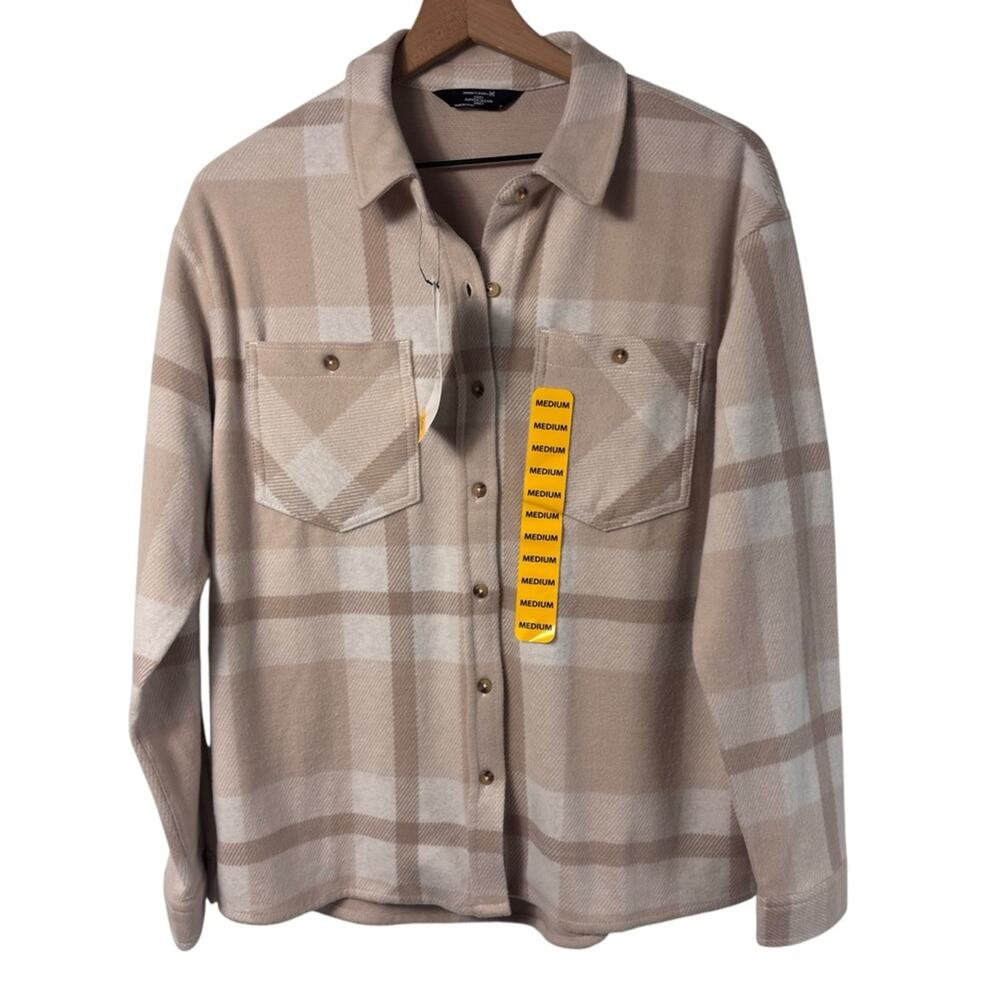 MEMBER'S MARK WOMEN'S COZY BUTTON DOWN JACKET TOP SIZE MEDIUM BRAND NEW